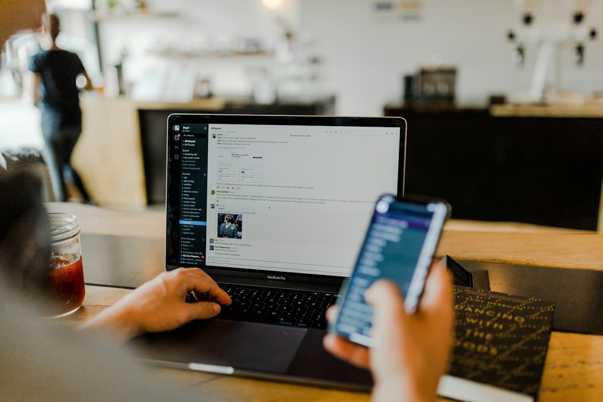 Email marketing concept with devices